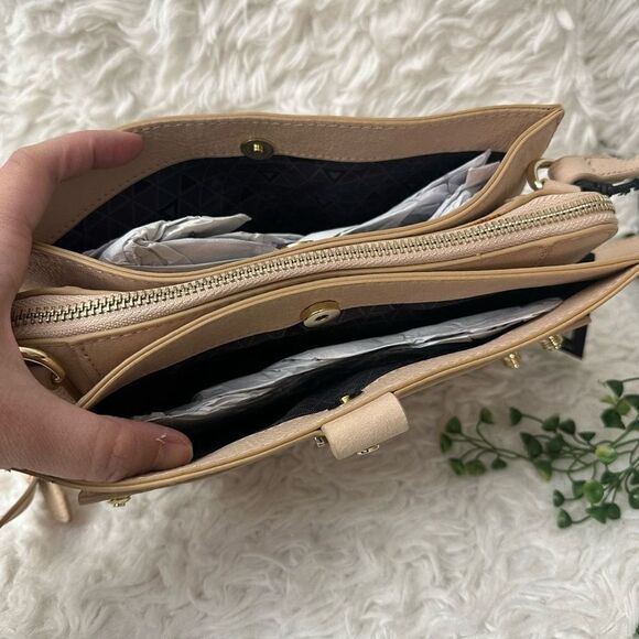 Botkier New York Warren City Blush Leather Crossbody Shoulder Bag NEW - Picture 9 of 10